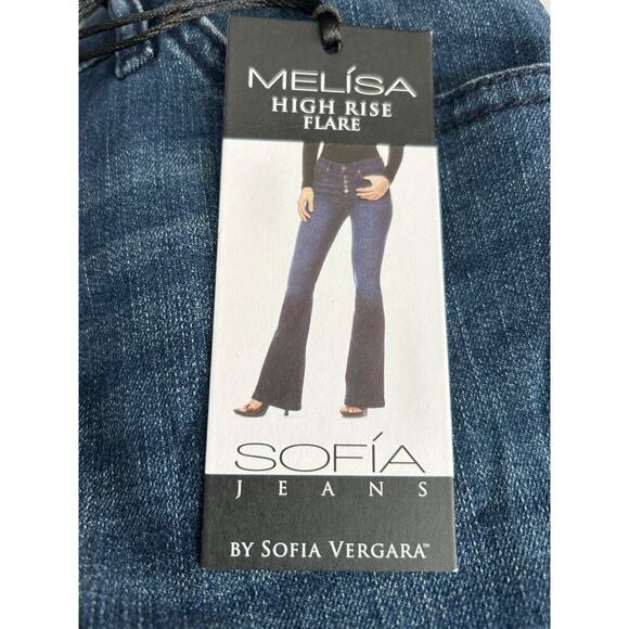 Sofia Jeans by Sofia Vergara Womens Size 18 Melisa High Rise Flare Blue Wide Leg - Picture 11 of 16